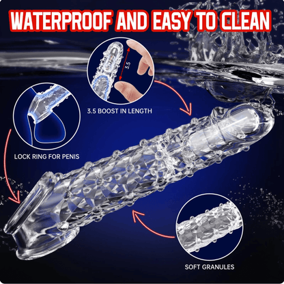 Bigger. Harder. Wilder. The Explosive Vibrating Wolf - Tooth Crystal Sleeve - Noirex