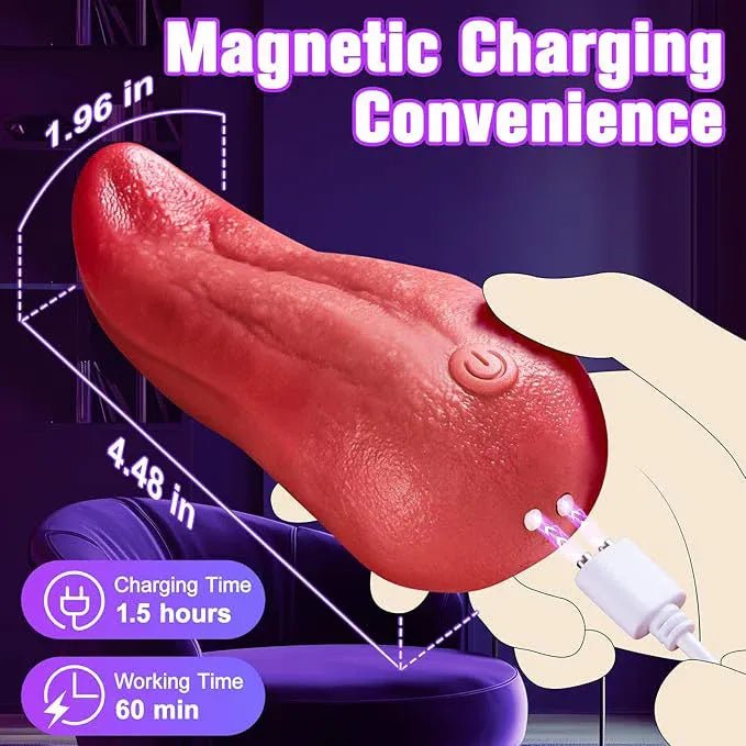 💞 Female Tongue Vibrator Toy - 3 in 1 Realistic Vibrator Adult Toy - Noirex