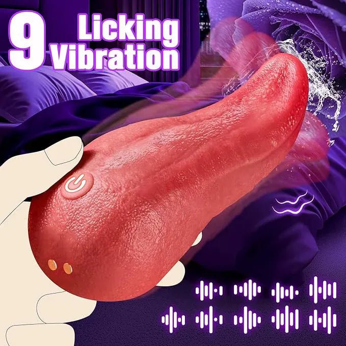 💞 Female Tongue Vibrator Toy - 3 in 1 Realistic Vibrator Adult Toy - Noirex